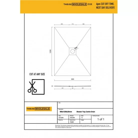 Tile Backer Board Shower Wet room Tray Universal Size / Cut To Size